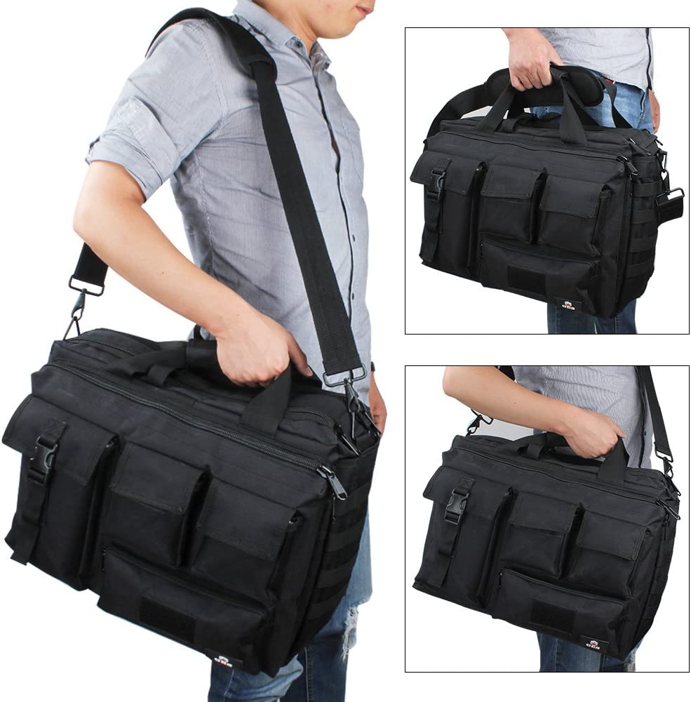 GES Tactical Briefcase, 17.3 Inch Men's Messenger Bag Military Briefcase for Men - Image 7